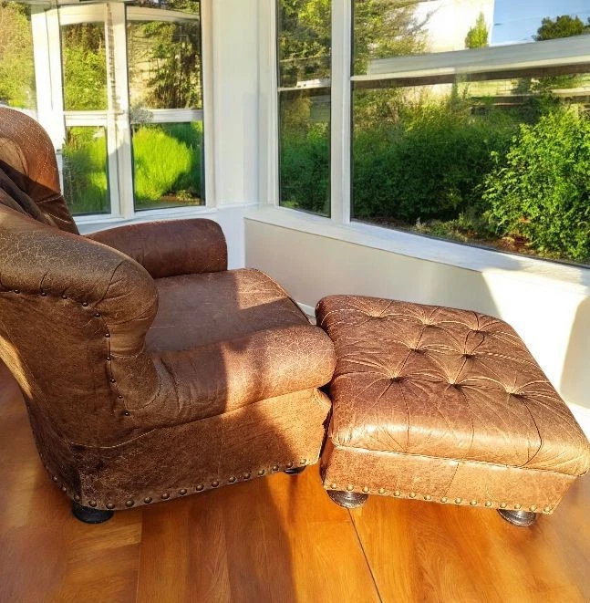 Ralph Lauren Writer's Chair And Ottoman - Image 4 of 4