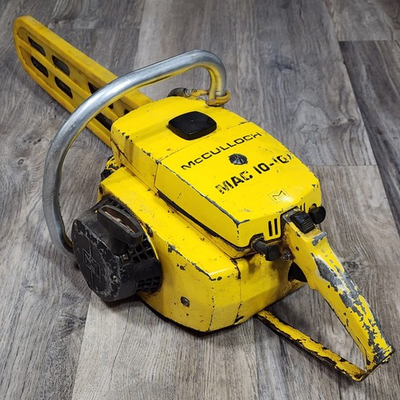 #ad Vintage McCULLOCH MAC 10 10 Chainsaw Chain Saw Untested $139.95