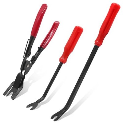  2-in-1 anti-slip handle trim tools auto removal pliers with spring-loaded 
