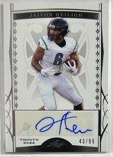 2022 Leaf Trinity #BA-JH1 Jaivon Heiligh Auto Silver SN43/99