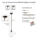 KLSS Oil Rubbed Bronze Pendant Lights Kitchen Island - Clear Glass Pendant Light — photo 4