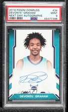 2018-19 Panini Donruss Next Day Auto Devonte' Graham #34 PSA 9 MINT Auto 0j6m