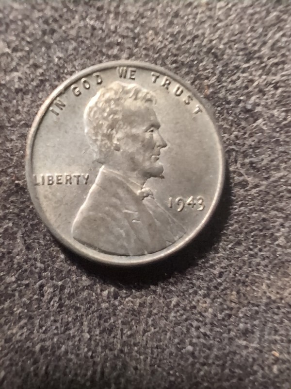 1943 Steel Wheat Penny No Mint Mark