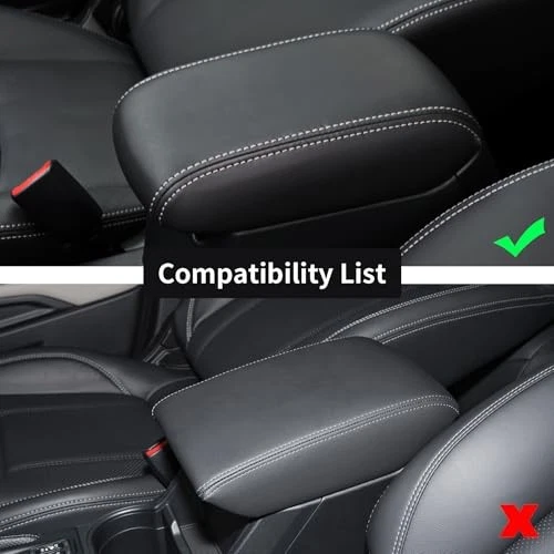 Center Console Armrest Cover for Subaru Forester 2014-2018 Waterproof Black - Imagem 3 de 4