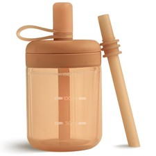 5 oz Baby Straw Cup Silicone Toddler Sippy Cup Training Cup with Straw Lid