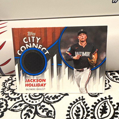 2025 Topps City Connect Swatch Jackson Holliday Blue /150 Relic Orioles