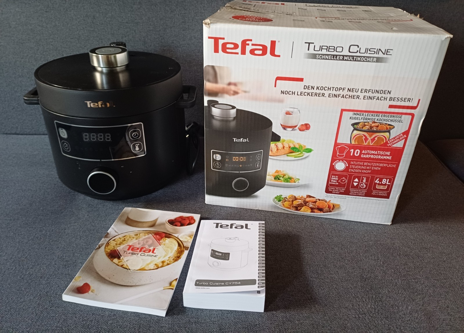 Tefal CY7548 Multikocher – Turbo Cuisine, Schwarz