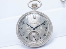 1929 - Elgin 16s Grade 291 7j Pendant Set Illinois Nickel Open Face Pocket Watch