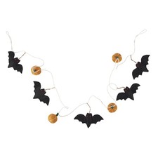 Primitives by Kathy Halloween Felt Bats & Pumpkins Garland - 72" Seasonal Decor