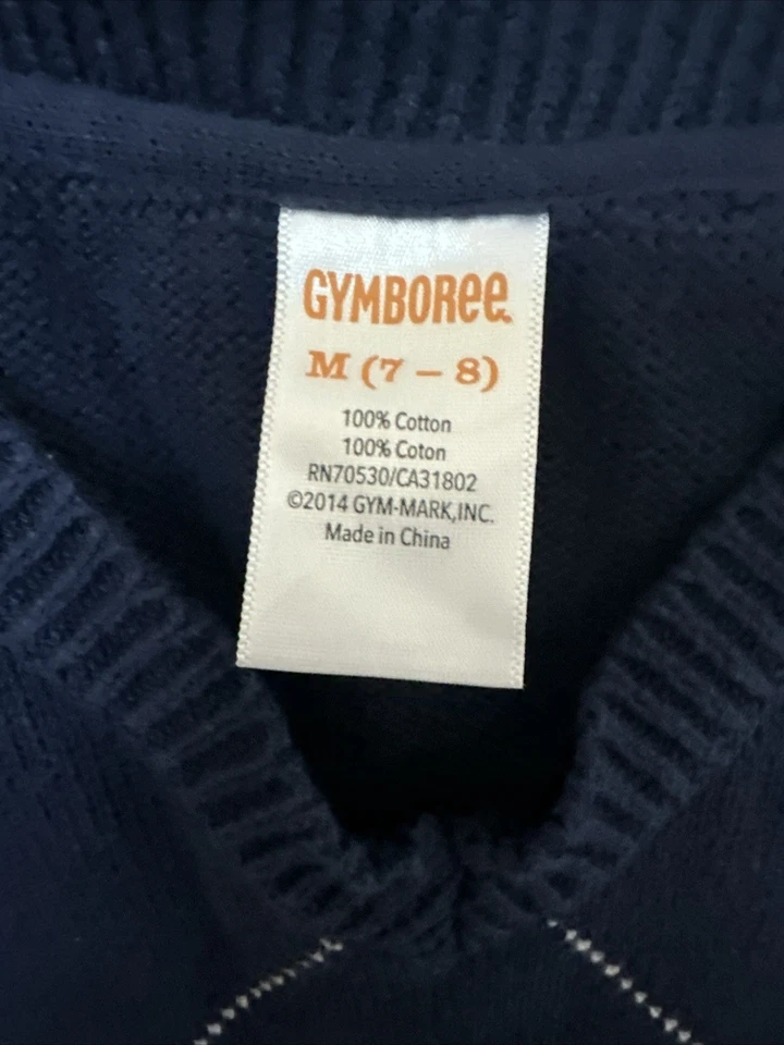 Chaleco Suéter Gymboree 2014 Prep Argyle Azul Marino Y Blanco Niños M (7-8) 100% Algodón Foto 2 de 4
