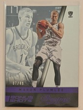 2014-15 Panini Prestige Plus Bonus Shots Purple #107 Mason Plumlee #d/49 Nets