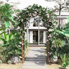 Outdoor Garden Arch Arbor Trellis Wooden Wedding Gateway Lawn Yard Decor