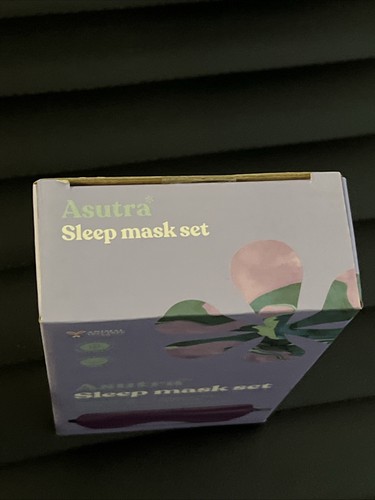 NEU Asutra Schlafmaske Set Seide Augenkissen Kühlgel Lavendel Leinsamen - Bild 3 von 8