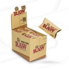 RAW Pre-Rolled Wide Tips | Full Box 420 Tips per Box