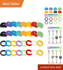 Colorful 32-Pack Key Identifier Covers - Two Styles for Easy Key Management 