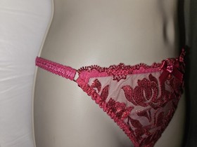 Agent Provocateur Sparkle Hot Pink Brief size AP 4 Large NWT