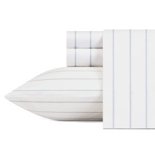Nautica Skippers Island Twin Sheet Set Light Blue 100 Cotton Percale