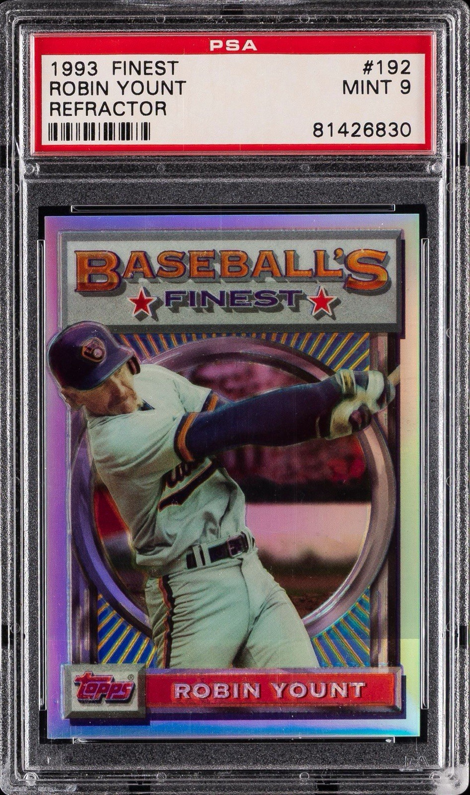 1993 Finest Robin Yount Refractor #192 PSA 9 Hall of Fame 💎