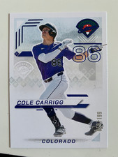 2025 Panini Prospect blue COLE CARRIGG #ed 59/199! Colorado Rockies