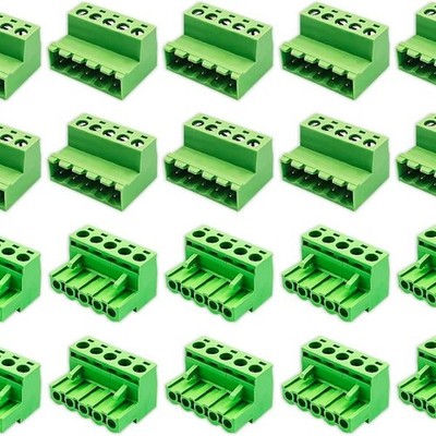 10 Pairs 5 Pin 5.08mm Pitch PCB Mount Screw Terminal Block Connector Pcs Pin