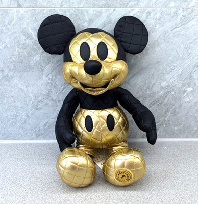 Disney Mickey Mouse Plüsch - Memories Serie 8/12 Disney, Gold & Schwarz, Neu