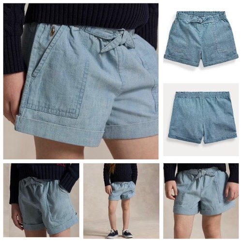 POLO RALPH LAUREN AUTHENTIC GIRLS BRAND NEW ORIGINAL JEANS SHORTS Size 5, NWT - Picture 2 of 9