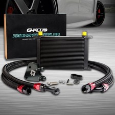 for GM LS1 LS2 LS3 Oil Cooler Kit 25 Row AN10 10AN Black Sandwich Plate Aluminum