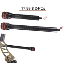 6"/8" Archery Bow Stabilizer Balance Rod for Recurve Bow Compound Bow Hunting 2p