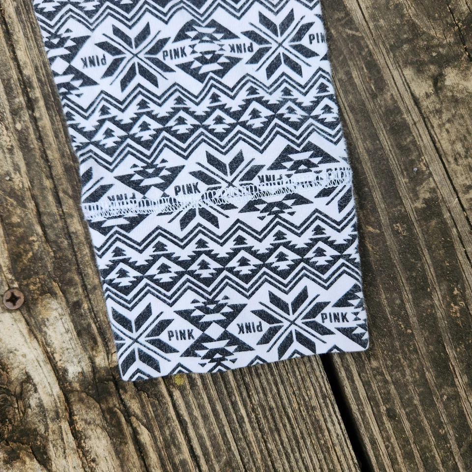 РОЗОВЫЙ Victoria's Secret PJ брюки: размер маленький, снежинка печати, мягкий - Изображение 3 из 4