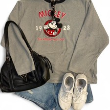 Vintage Vtg y2k Disney store Mickey Mouse fleece sweatshirt