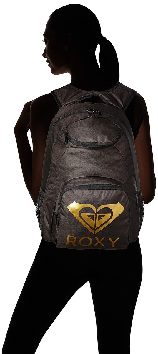 Roxy Shadow Swell Solid Logo Backpack in Anthracite for sale