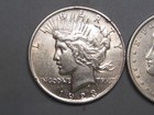 2-US Silver Dollars 1921 Morgan & 1923 Peace. #2 w — photo 2