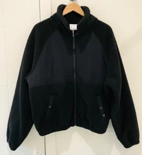 NWT Blogilates Women's Campfire Fleece Full Zip Jacket - BLACK, Size M