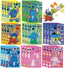 24 Sheets Cute Stickers,Mixed & Matched with 8 Designed Characters(3 of Each) St