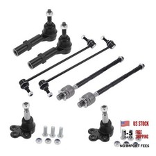 8 Pcs Front Suspension Kit Inner Outer Tie Rod Ends Front Sway Bar Link Lower