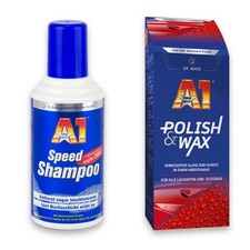 Dr.Wack Lack Pflegeset A1 Speed Shampoo + A1 Polish & Wax Politur Wachs Pflege