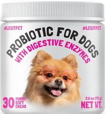 Probiotics for Dogs Natural Digestive Enzymes Prebiotics 30, Probiotic
