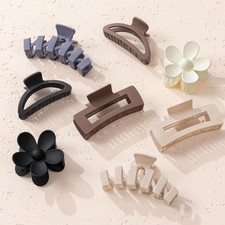 8PCS Hair Clips for Women, Flower 1 Count Pack of 8 , 8PCS Multi-Colored D 