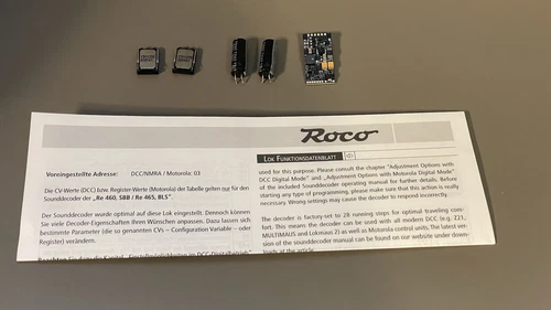 Roco H0 aus 70678 Zimo Sounddecoder SBB Re 460 BLS 465  Loksound