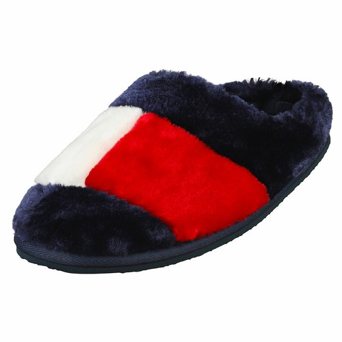 Blue Textile Slippers Shoes 
