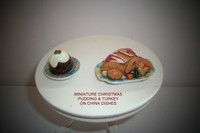 Miniature Traditional Christmas Dinner Set Miniature Traditional Christmas Dinner Set