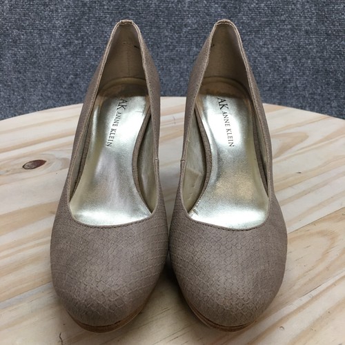 AK Anne Klein Shoes Womens 5.5M Pump Brown Slip On Comfort Casual Stiletto Heels - Picture 7 of 15