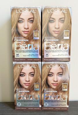4 x L'OREAL Paris FERIA #73 Dark Golden Blonde Hair Color Dye 3x