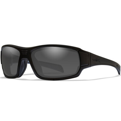 Wiley X WX Breach Brille Smoke Grau Linse Glanzdichtung Outdoor Schwarz Rahmen