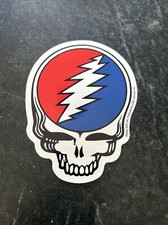 Grateful Dead sticker Decal 5  Stealie Rare Steal Your Face Jerry Garcia Vtg