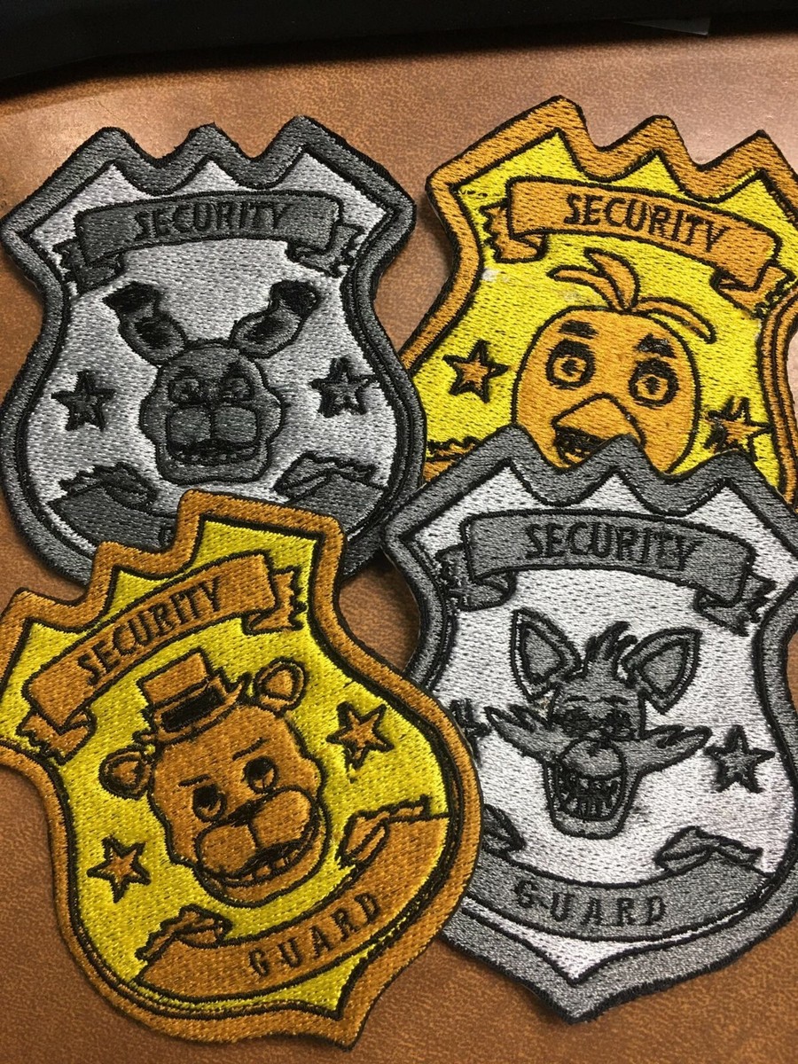 Five Nights At Freddy's Security Guard Badge Gaming Iron On