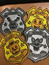 Five Nights At Freddy's Security Guard Badge Gaming Iron On Patches US SELLER