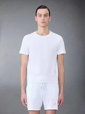 Thom Browne Mens Short Sleeve Tee With Textured Cotton Tuck Rib Sz 2 (MED) NWT