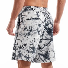 Herren Baumwollshorts mit Taschen Batik Gummibund Sport Freizeit Halbe Hose
