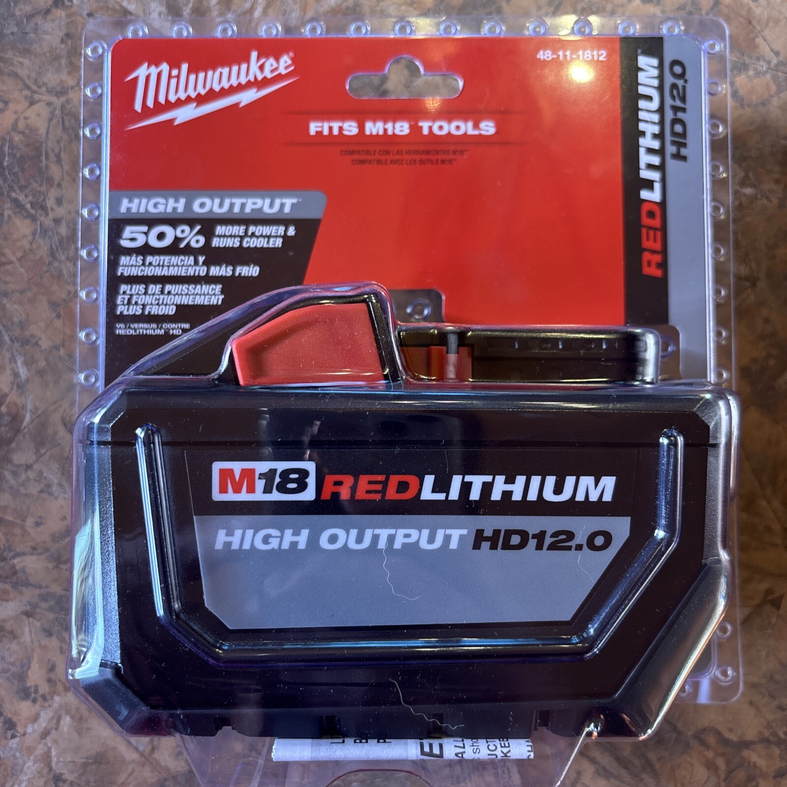 Milwaukee M18 High Output 18V Lithium Ion 12.0Ah Battery (48-11-1812)